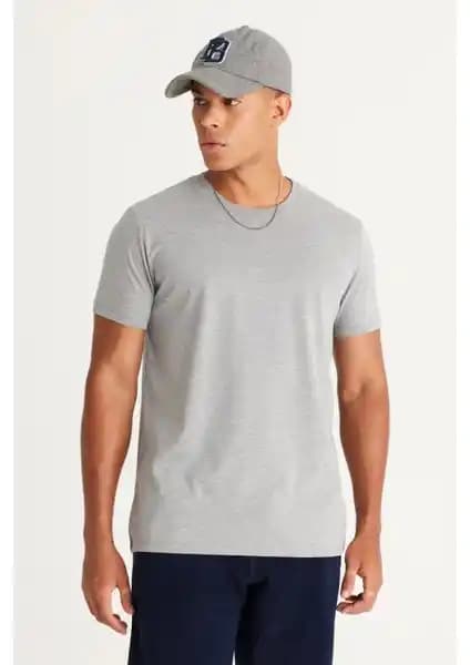 Altınyıl<dı>z Classics Erkek Koyu Gri Pamuklu Slim Fit Bisiklet Yaka Tişört Detaylı İnceleme