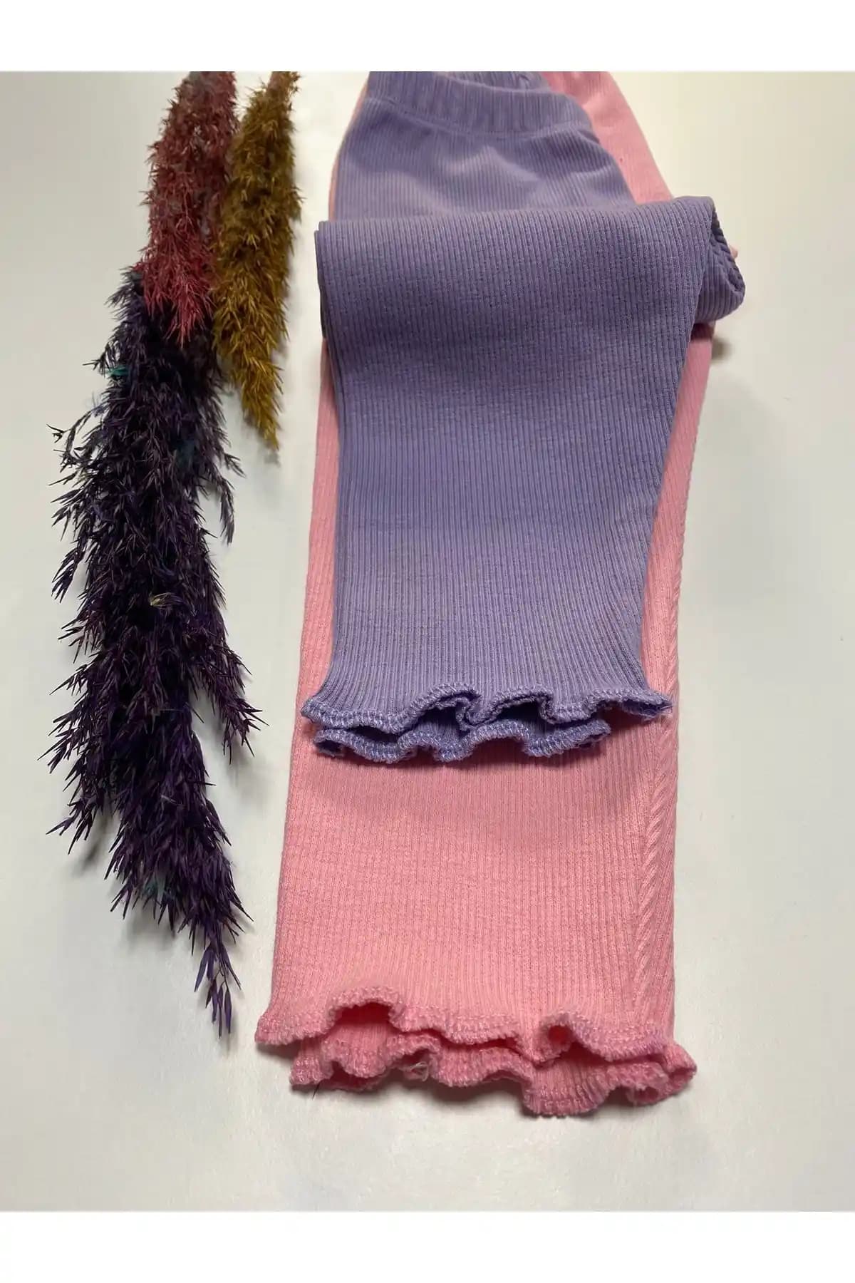 Arya Baby 2'li Kaşkorse Kumaştan Bebek Taytı Pembe Renkli Modern ve Rahat Tasarım