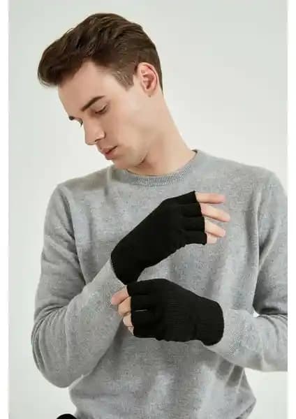 Atk Lüx Kesik Eldiven Yarım Parmak Bilek Kısmı Çift Kat Dayanıklı ve Şık Tasarım