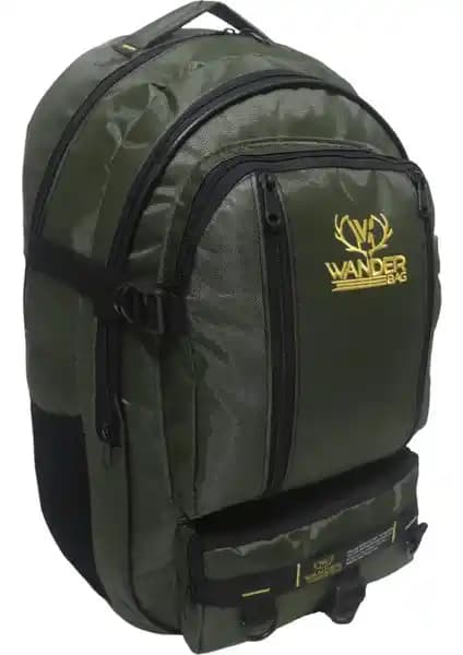 Baggor Wander 50 Litre Çok Gözlü Yeşil Sırt Çantası Doğa ve Seyahat Aktiviteleri İçin