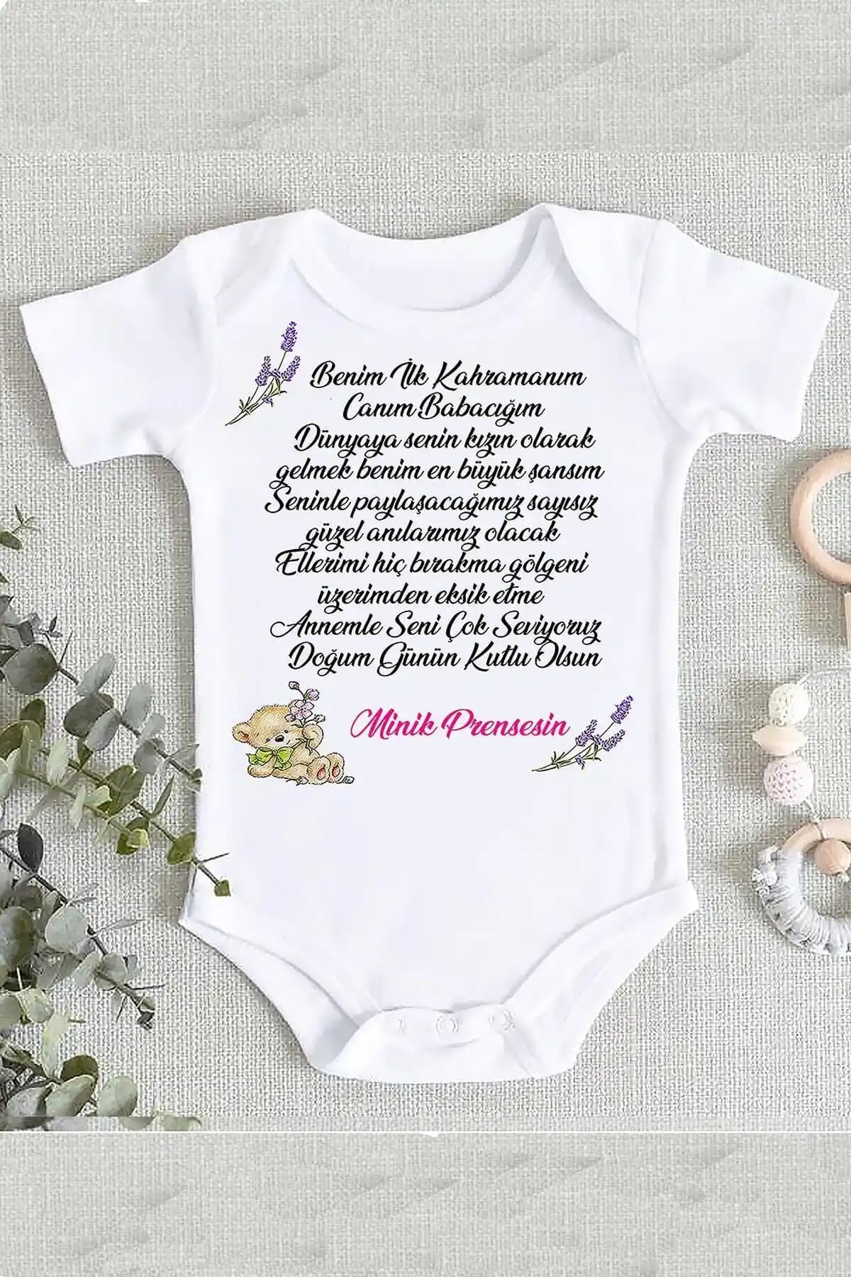 Bebekler İçin Organik ve Sürdürülebilir Doğum Günü Yazılı Zıbın Body Ürünü