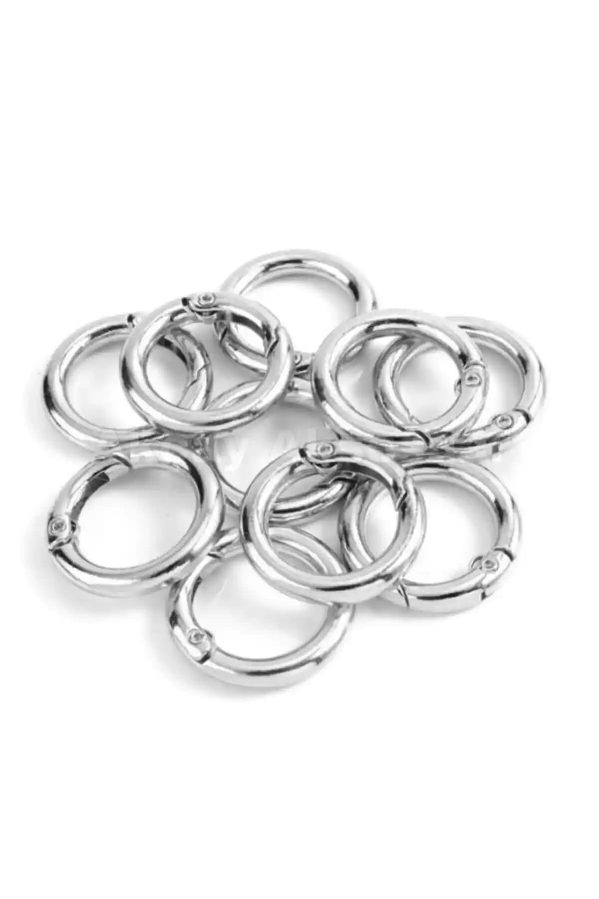 Beilys 10 Adet Gümüş Metal Yaylı Halka - Dayanıklı Takı ve Aksesuar Malzemeleri