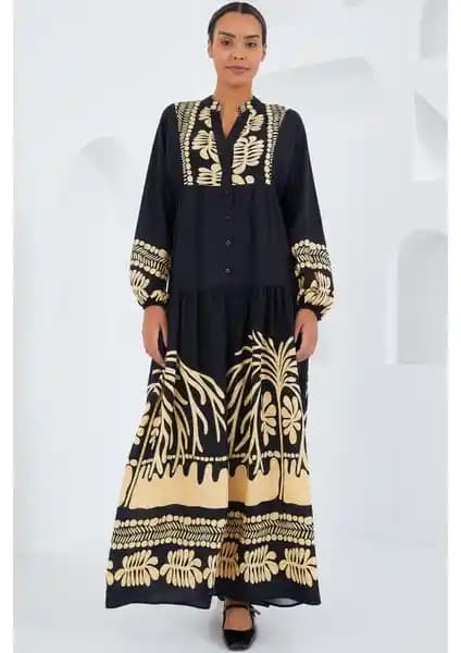 Bigdart Kadın Siyah Hardal Viskon Tesettür Elbise Özellikleri ve Kullanım İpuçları