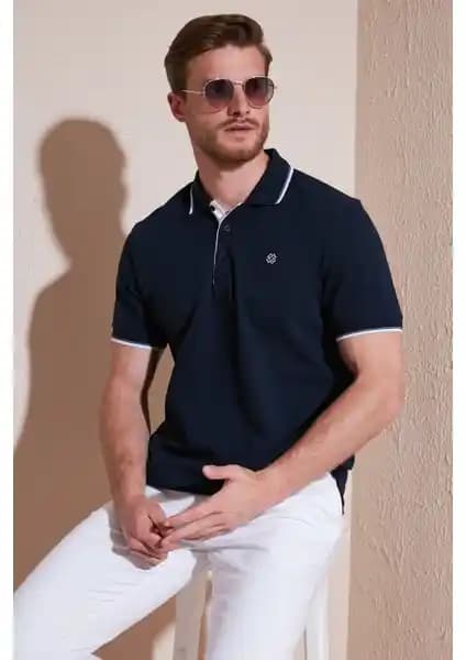 Buratti %100 Pamuk Erkek Polo Yaka T-Shirt Şık ve Rahat Günlük Kullanım İçin