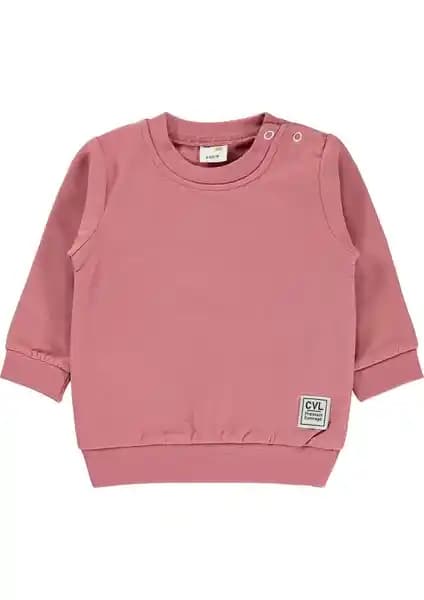 Civil Baby Bebek Sweatshirt 6-18 Ay Gül Kurusu Yumuşak ve Sıcak Tutucu Tasarım