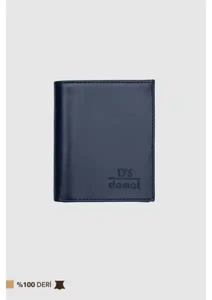 D'S Damat Lacivert Hakiki Deri Cüzdan: Şık ve İşlevsel Tasarım ile Günlük Kullanım
