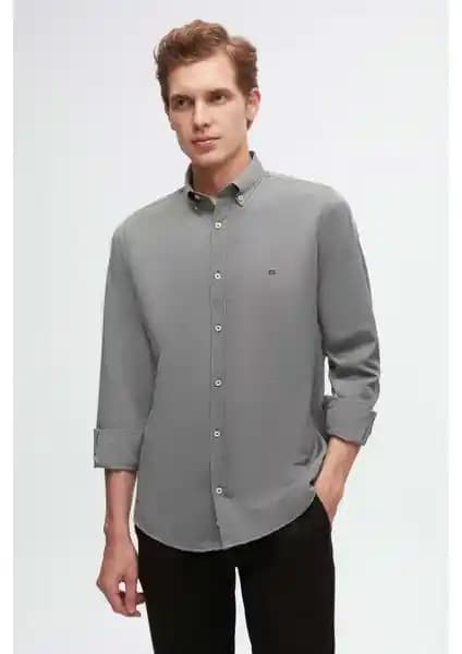 D'S Damat Slim Fit Antrasit Oxford Gömlek: Şıklık ve Fonksiyonellik Bir Arada