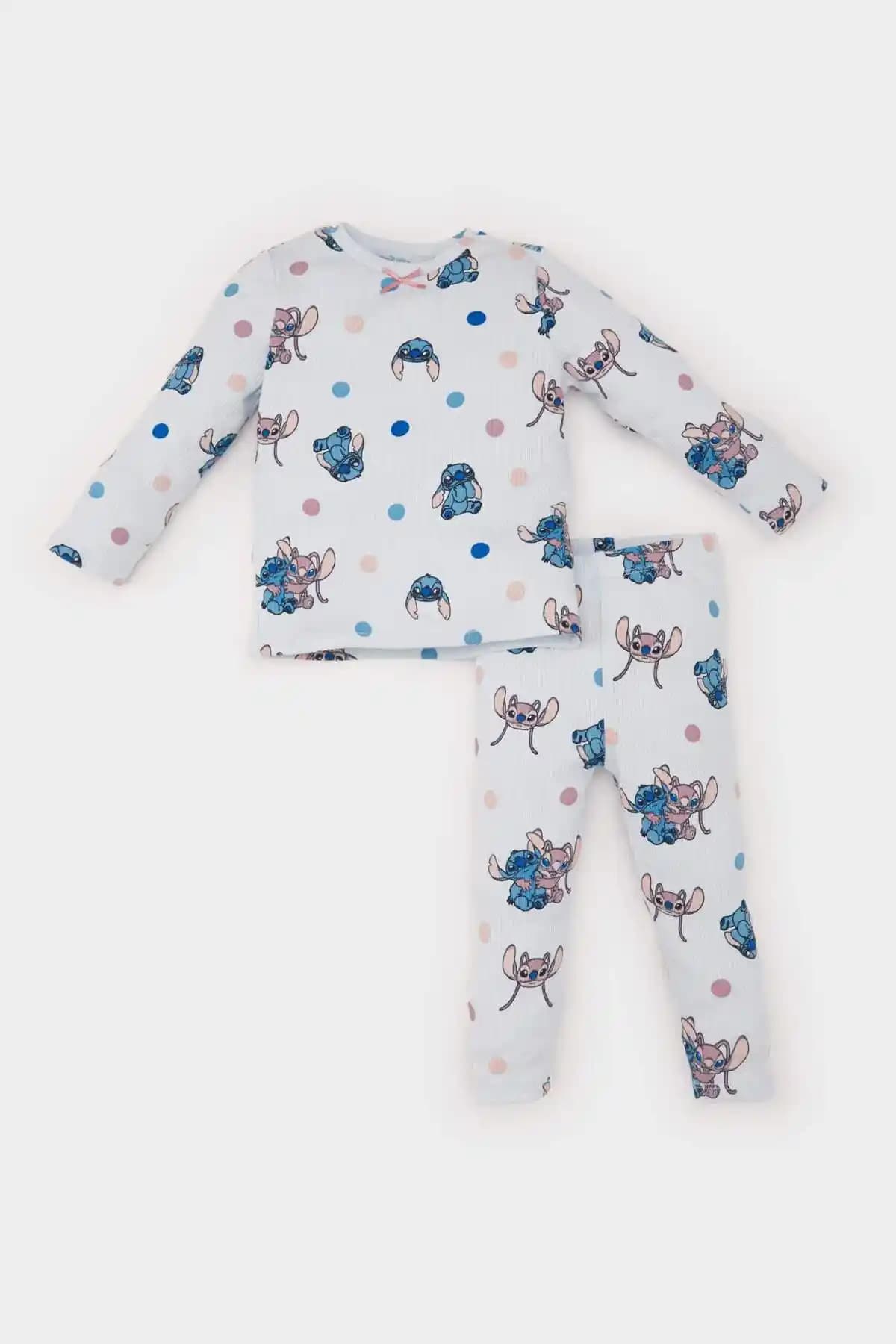 DeFacto Disney Lilo & Stitch Kız Bebek Pijama Takımı Rahat ve Sevimli Tasarım