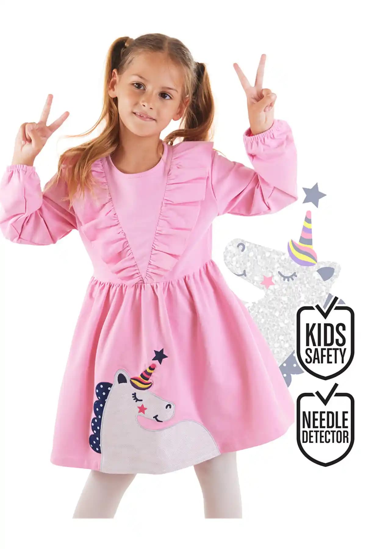 Denokids Simli Unicorn Kız Çocuk Pembe Elbise İncelemesi ve Özellikleri