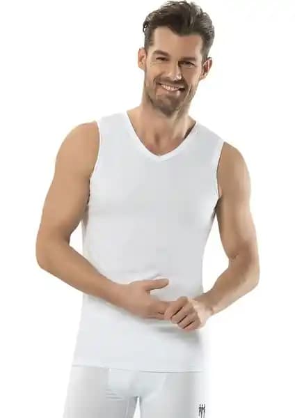 Erkekler İçin V Yaka Sıfır Kol Atlet: Rahat ve Şık Günlük Giyim Seçeneği