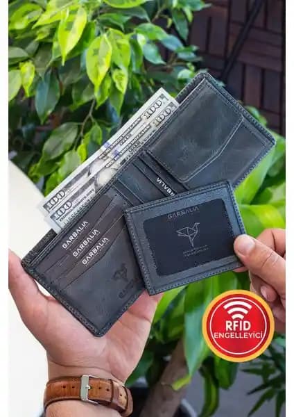 Garbalia Kanguru Deri RFID Engelleyici Cüzdan Kartlık Günlük Kullanım İçin