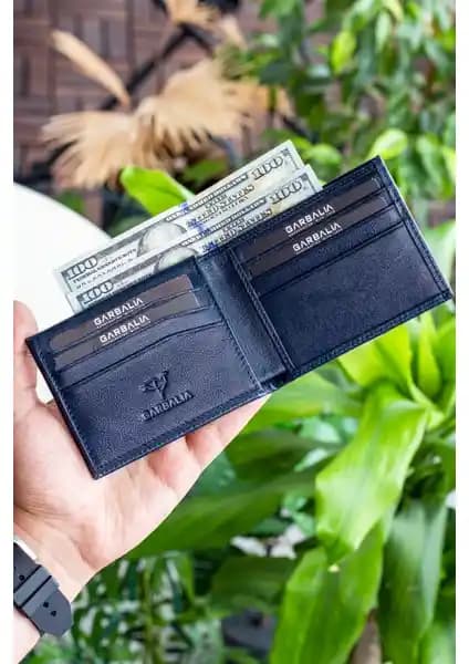 Garbalia Kevin Deri Erkek Cüzdanı: Şık ve İşlevsel Minimalist Tasarım