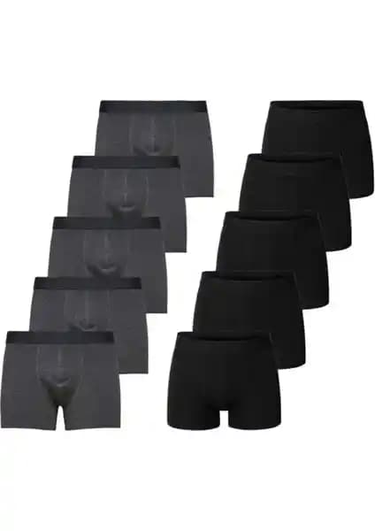 John Lion Erkek 10'lu Siyah-Füme Likralı Boxer Seti İncelemesi ve Kullanıcı Yorumları