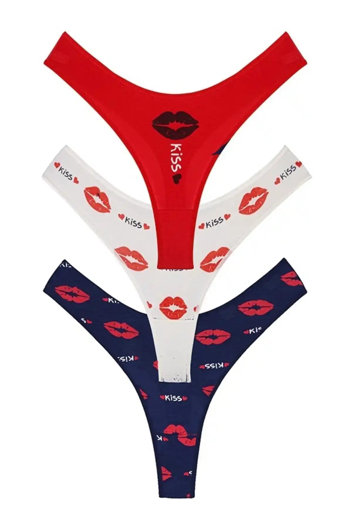 Kadın Kiss Me Öp Beni Yazılı String Tanga Külot: Şıklık ve Konforun Buluşması