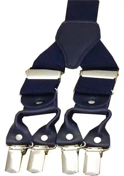 Kemer Dünyası Metal 6 Klipsli Erkek Pantolon Askısı Lacivert İnceleme ve Detaylar