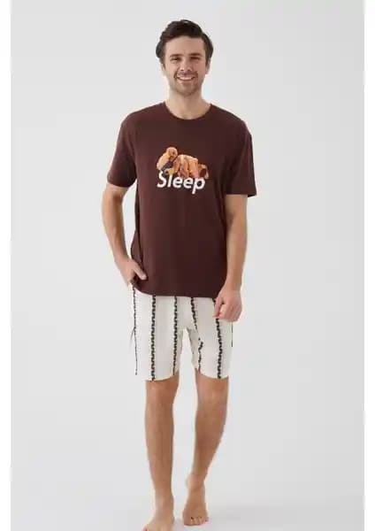 Koza İç Giyim Erkek Kısa Kollu Pamuklu Ayıcık Desenli Şortlu Pijama Takımı Özellikleri