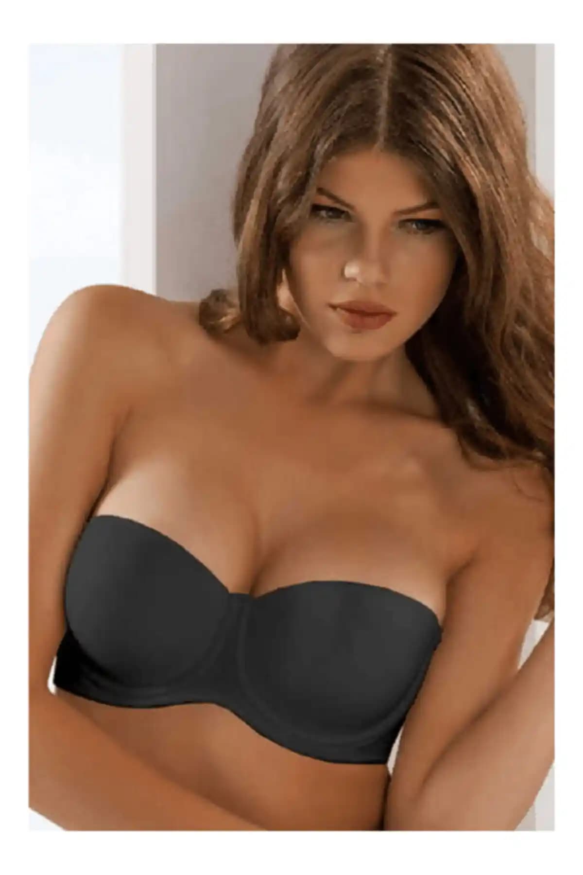 Le Jardin Siyah Destekli Straplez Askısız Sütyen 7030 Modern Tasarım ve Yüksek Konfor