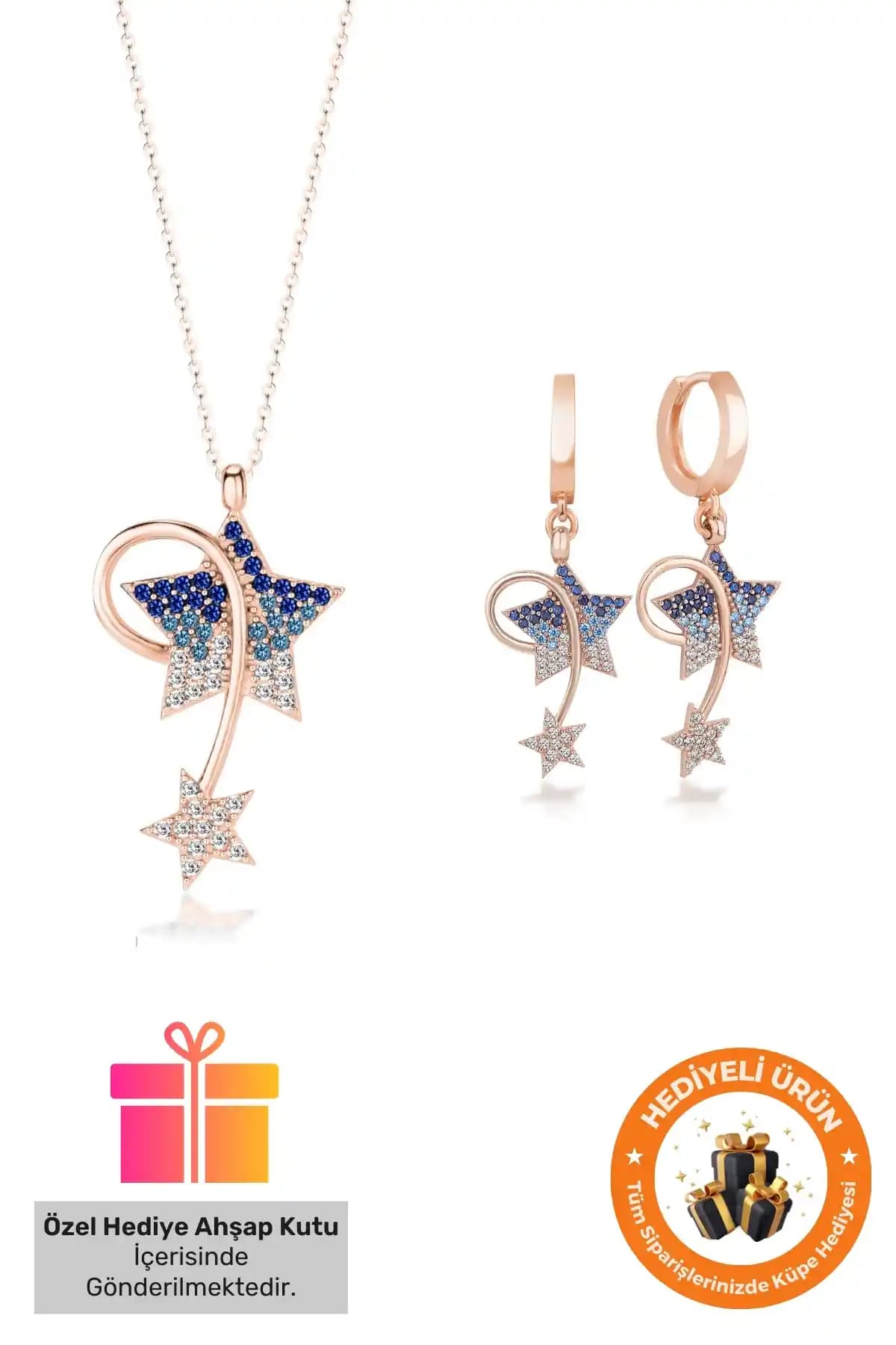 Lucente Jewelry 925 Ayar Gümüş Hediye Takımı Zarif ve Şık Tasarım Özellikleri