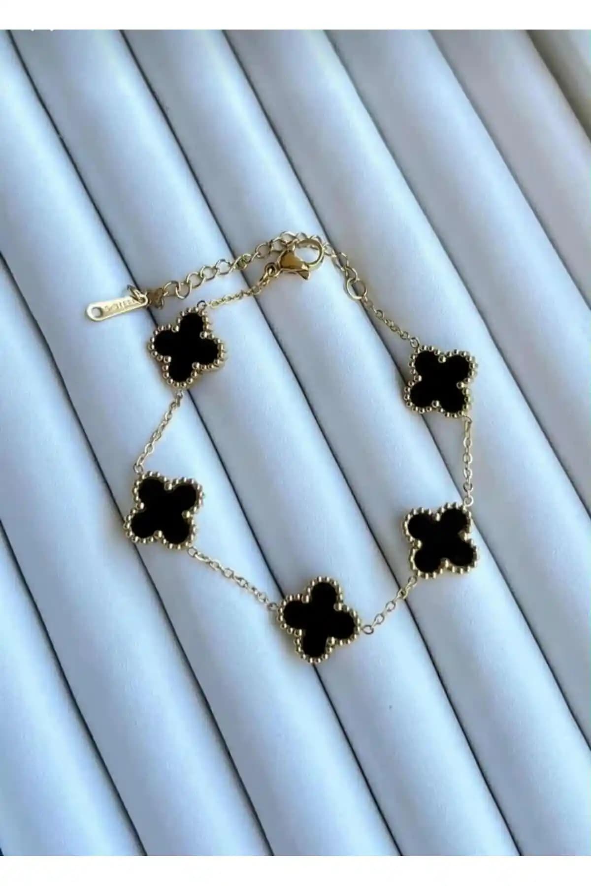 Melay Accessory Kadın Siyah Yonca Model Çelik Bileklik İnceleme ve Özellikleri