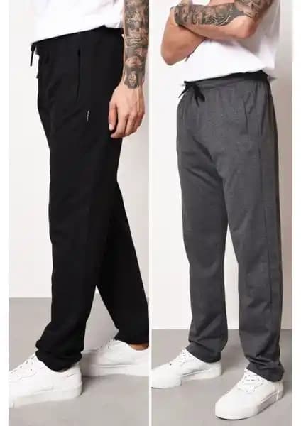 Mmetalic Metalıc Erkek Eşofman Altı Paketi Siyah ve Antrasit Renk Seçenekleriyle