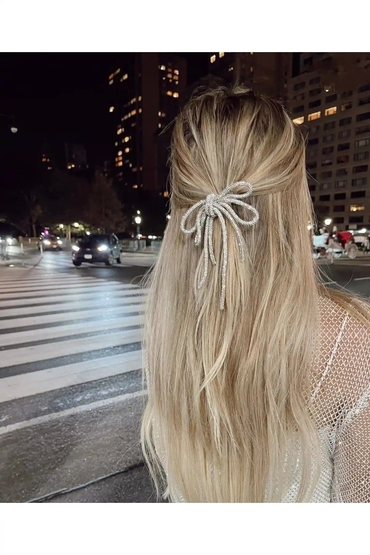 Monalisa Kadın Kristal Taşlı Fiyonk Yalı Çapkını Toka Şıklık ve Zarafetin Modern Buluşması