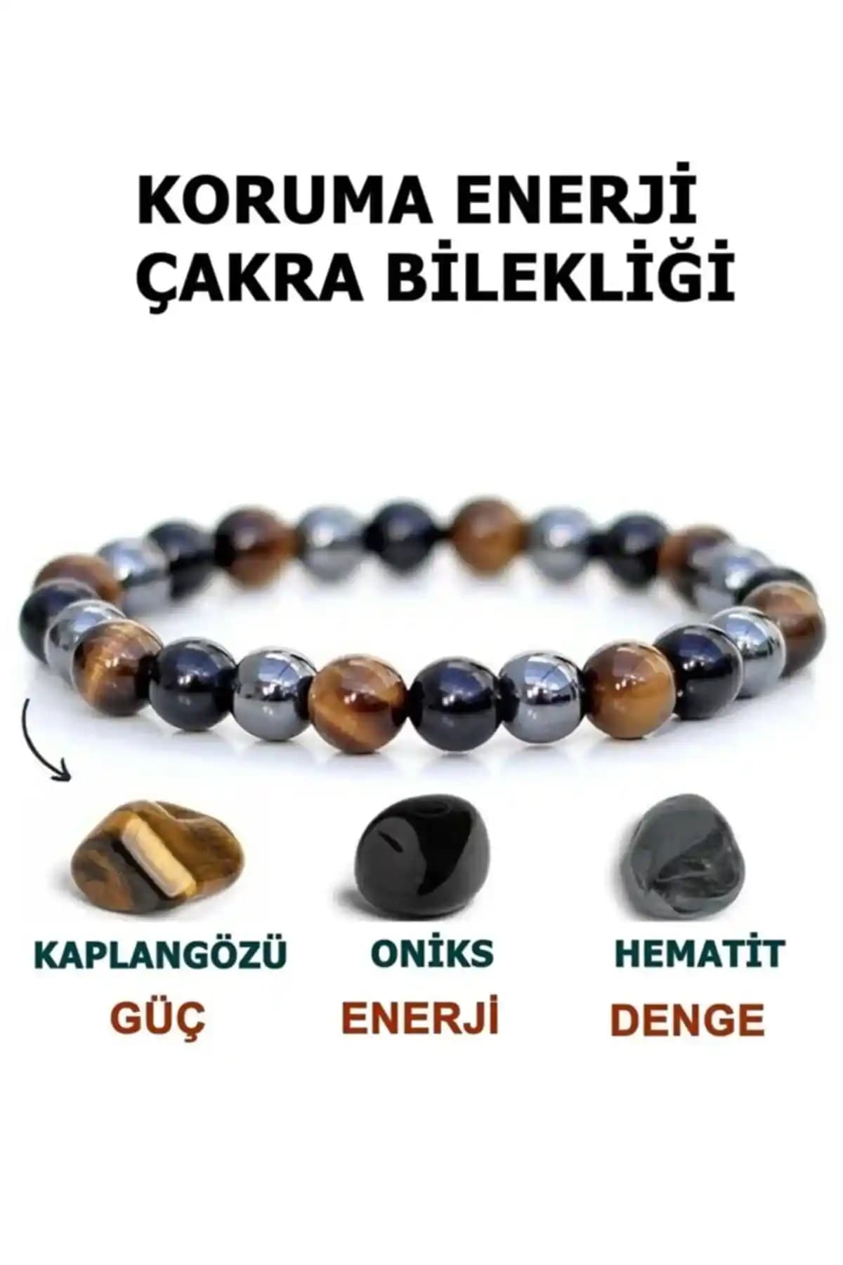 Mystic Energy Doğal Taş Koruma Enerji Çakra Bilekliği: Şifa ve Şıklık Bir Arada
