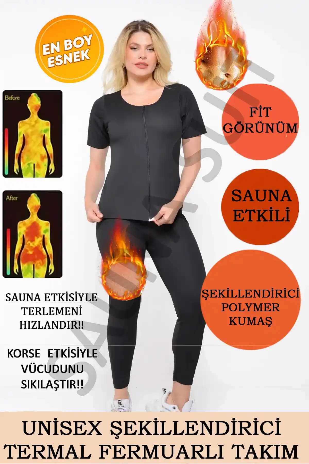 Sauna Suit %100 Orijinal Terleten Unisex Korse Fermuarlı Takım Ürün Özellikleri ve Kullanım Rehberi