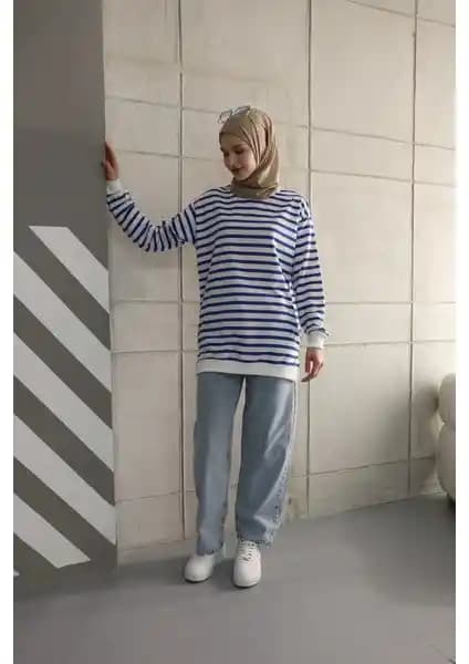 SEVENLINE İki İplikli Çizgili Tesettür Sweatshirt İncelemesi ve Özellikleri