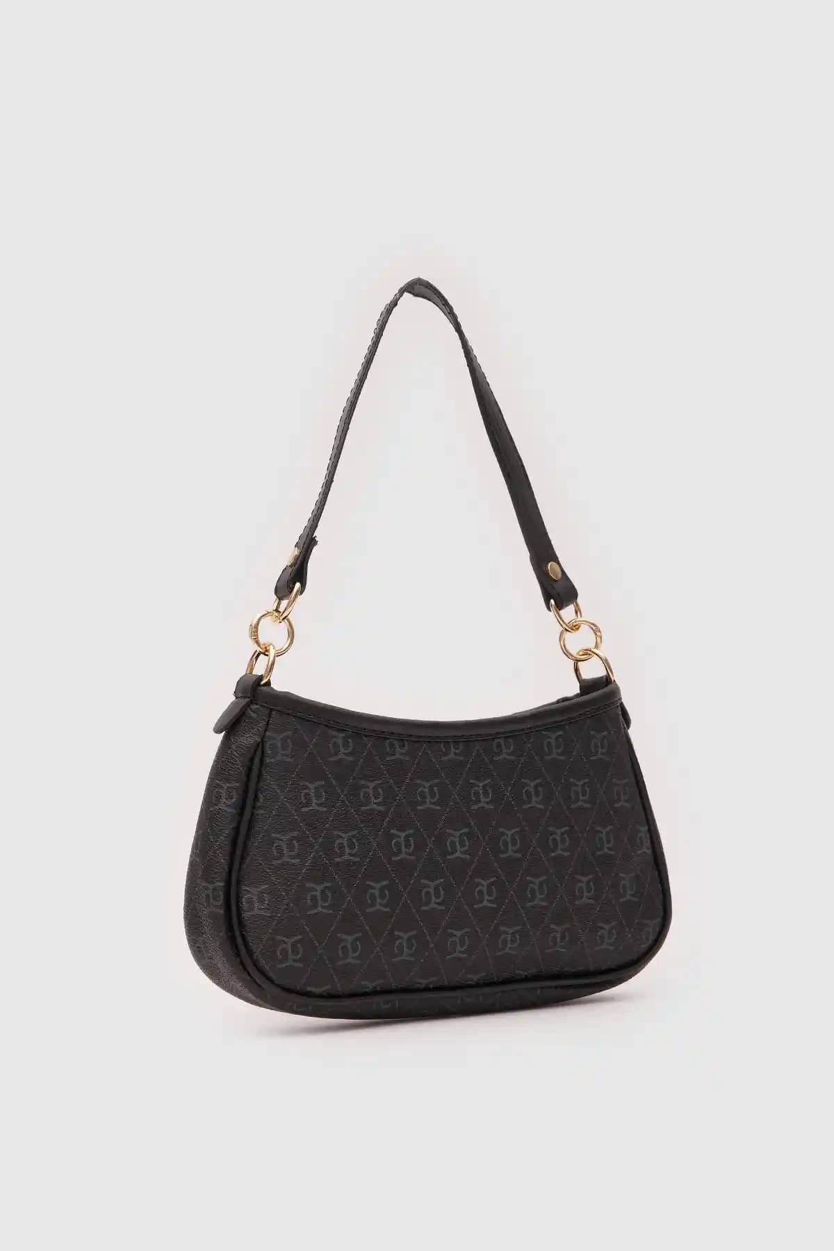 Shule Bags Farme Monogram Baget ve Çapraz Çanta Siyah Şıklık ve Fonksiyonellik Bir Arada