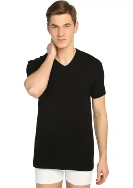 Tutku Siyah Renk V Yaka Atlet ve Pamuklu Atlet Karşılaştırması