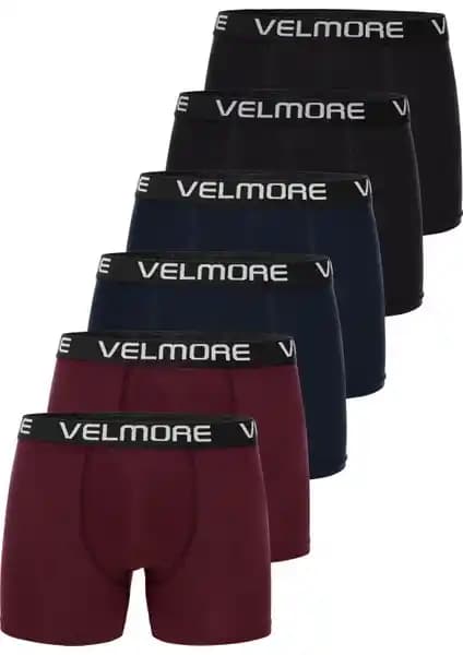 Velmore 6’lı Erkek Boxer Seti: Şıklık ve Konforu Bir Arada Sunan Modern Tasarım