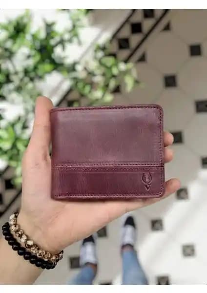 Visso 229 Hakiki Deri Çift Renkli Garni Erkek Cüzdanı Günlük Kullanım ve Şıklık İçin