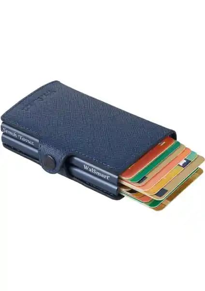 Walsmart Twin Safiano Akıllı Çift Mekanizmalı Deri Cüzdan Günlük Kullanım İçin