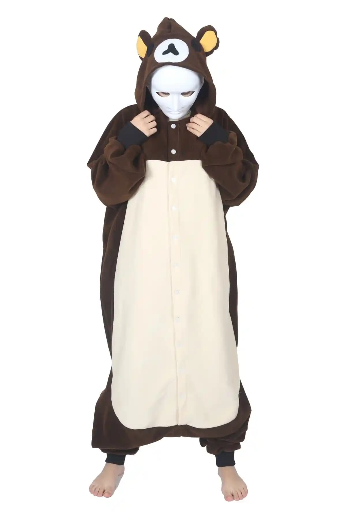 Yetişkinler İçin Polar Kumaş Ayı Kigurumi Kostümü Konfor ve Eğlence Sunar