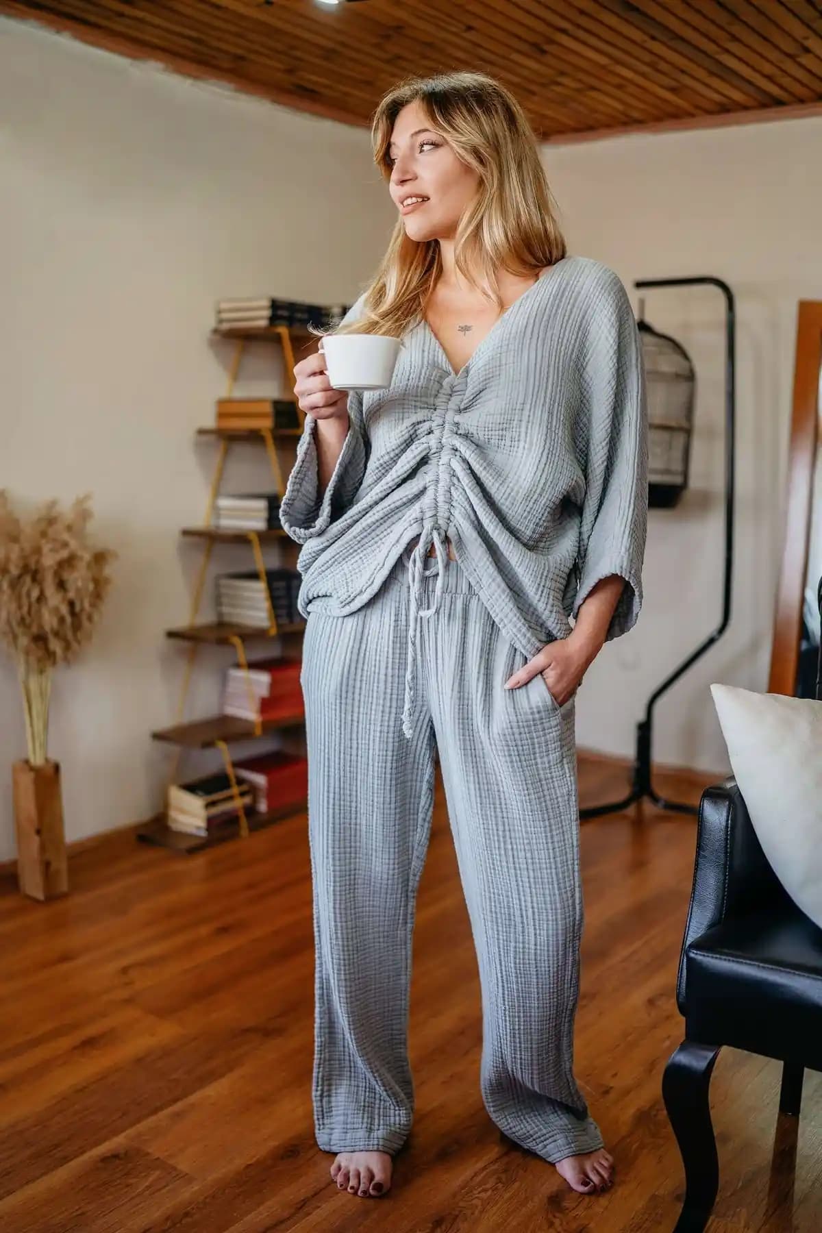 Kadın Müslin Takımlar: Doğal Kumaşlarla Şıklık ve Konforun Buluşması