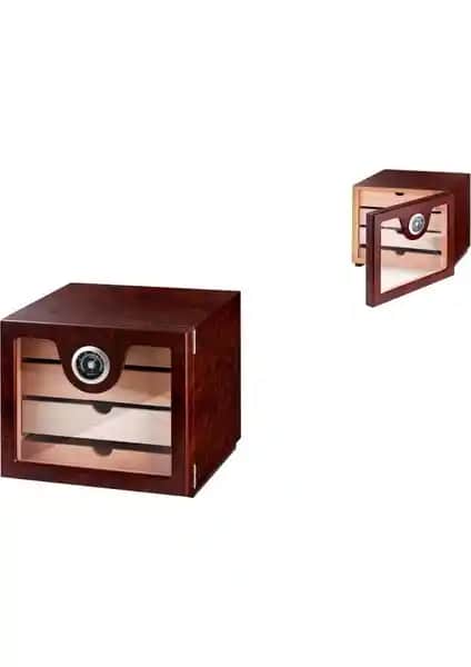 Angelo Camlı Brown Humidor ile Sigara Saklama ve Koruma Çözümü
