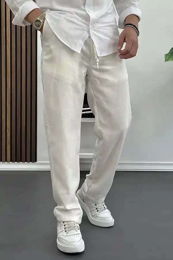 Erkekler İçin Keten Pantolon: Şıklık ve Konforun Buluştuğu Moda Parçası