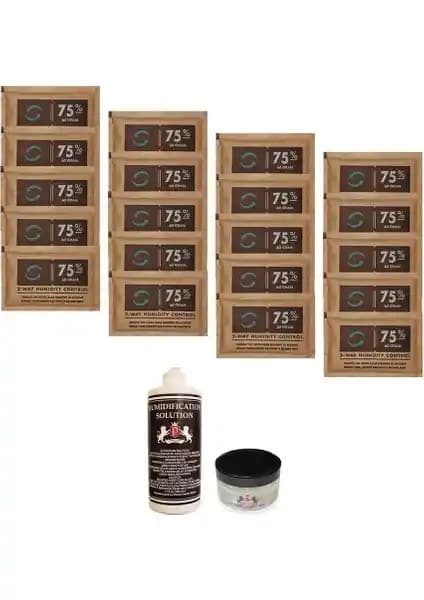 Humidity 75 60G Humidor Puro Kutusu Nemlendirici ile Tütün Ürünlerini Uzun Süre Taze Tutun