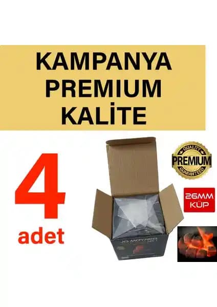 Jo Moyner Hindistan Cevizi Kabuğundan Üretilen Doğal ve Sağlıklı Nargile Kömürü 4 kg Paket