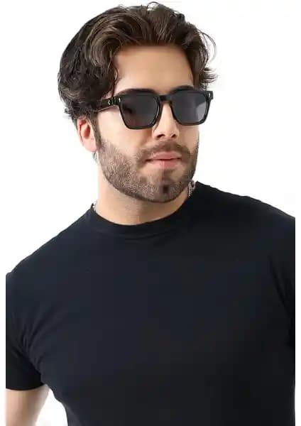 Lozzo Unisex Kare Siyah Polarize Güneş Gözlüğü Modern Tasarım ve Dayanıklı Malzeme ile Stilinizin Tamamlayıcısı