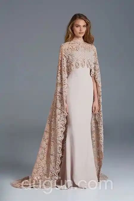 Pelerinli Abiye Modelleriyle Şıklık ve Zarafetin Modern Yansıması