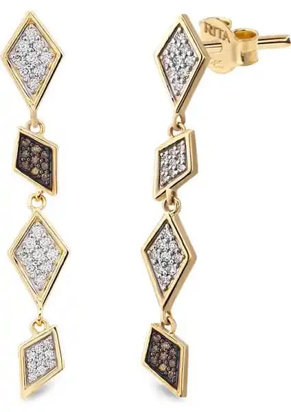 Rita Fine Jewelry Flow Mini Kadın Altın Küpe: Zarif ve Modern Tasarım İle Şıklık Yaratır