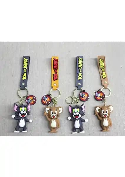 Tom ve Jerry Silikon Anahtarlık: Dayanıklı ve Eğlenceli Çizgi Film Aksesuarı
