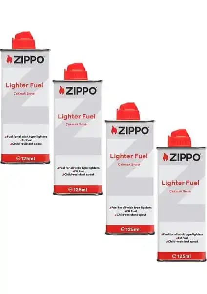Zippo Çakmak İkmal Seti Güvenilir ve Yüksek Kalite Orijinal Benzin İçeriği