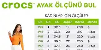 Crocs Terlik Numara Tablosu ve Doğru Beden Seçimi Rehberi