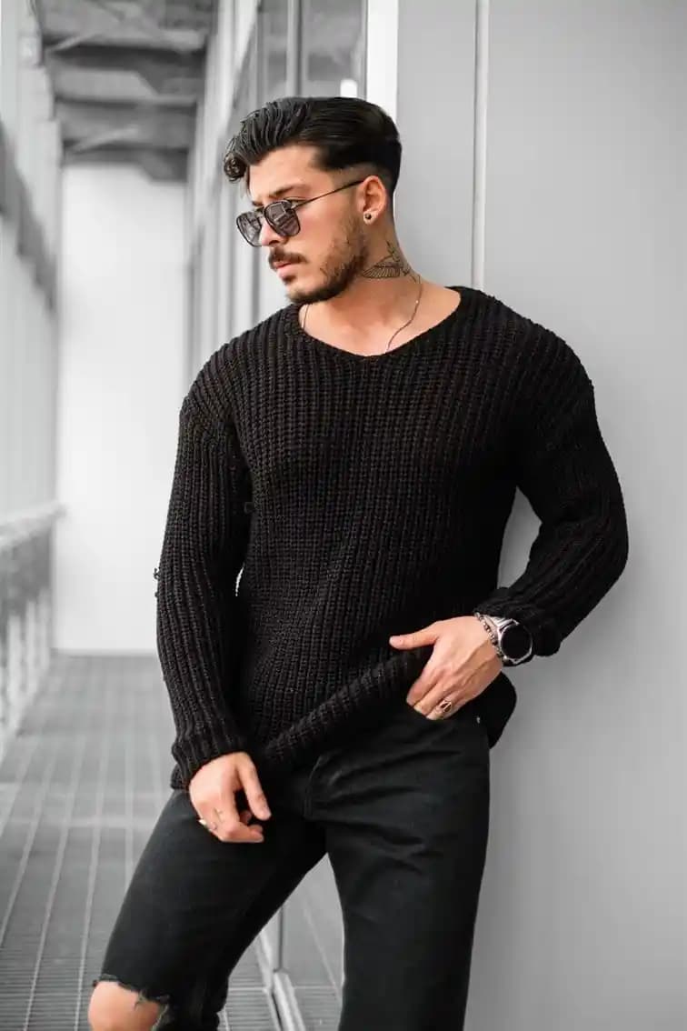 Geniş Yaka Erkek Kazakları Modası ve Stil İpuçları 2023