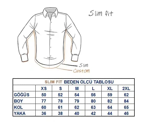 Gömlek Ölçü Tablosu ve Doğru Beden Seçimi Rehberi