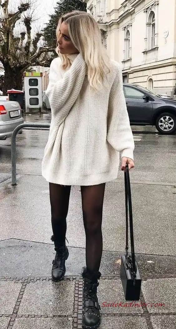 Kazak ve Elbise Kombinleriyle Kış Aylarında Şık ve Konforlu Giyim İpuçları