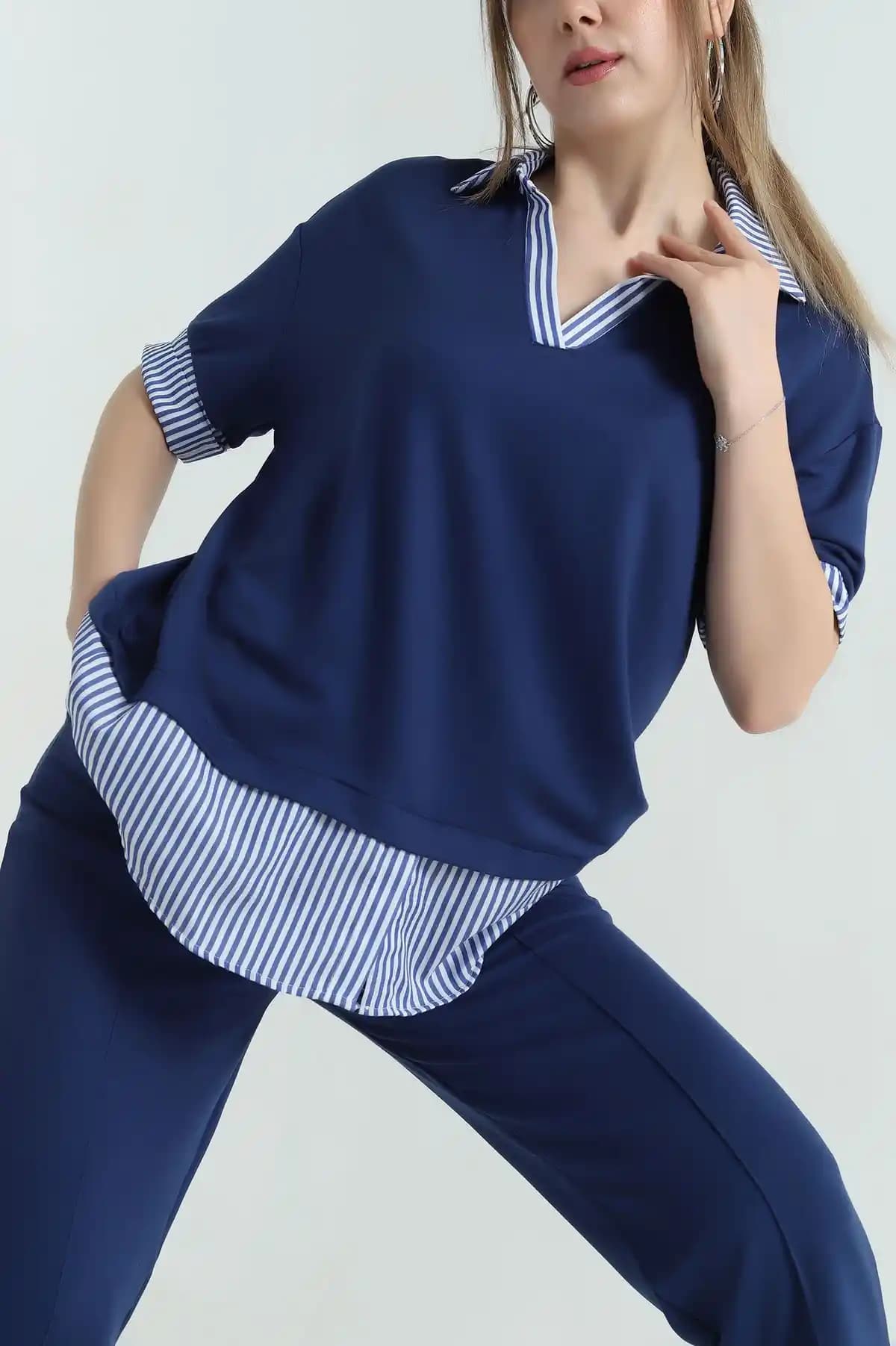 Lacivert Çizgili Takımlar Kadın Moda Trendleri ve Kombinasyon Önerileri