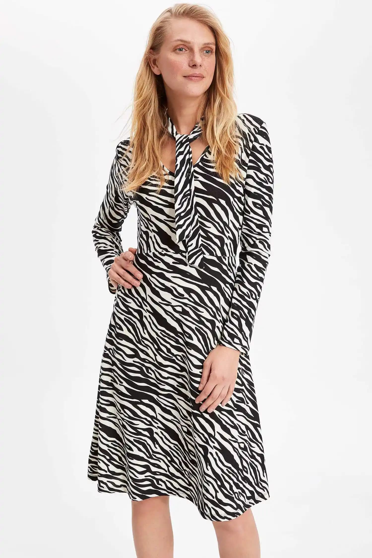 DeFacto Zebra Desenli Elbise: Moda Tasarımı ve Kullanıcı Deneyimi Üzerine İnceleme